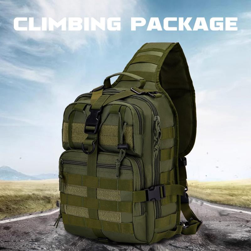 Springtok Portable Cycling Breast Bag,Outdoor Multi-Functional Camo Breast Bag,Cycling Bag,Survival Bag,Travel Accessories,Men'S Messenger Bag,Suitable for Camping,Hiking and Fishing,Bug Bag,Travel Bag,Biker Purse