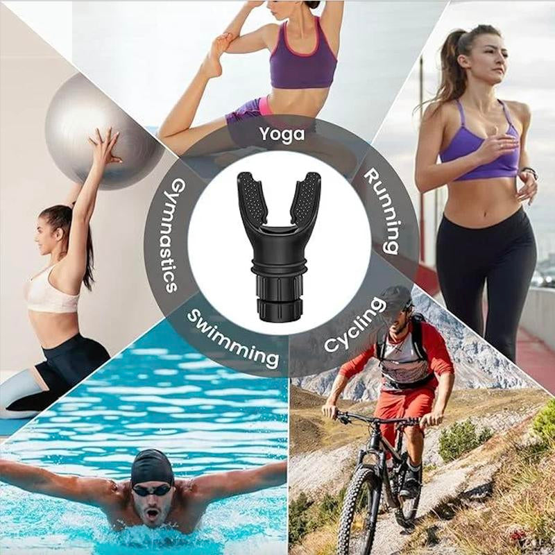 Lung Exerciser Expander Device Portable Lung Capacity Training with Adjustable Resistance for Fitness Enhancing Lung Function and Stamina Gains Black Workout Equipment Compact & Portable Design